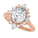 Stunning Oval Engagement Ring with Diamond Halo-The Diamond Setter