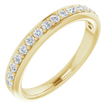 Round diamond bead set half eternity anniversary band-The Diamond Setter