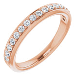 Round diamond bead set half eternity anniversary band-The Diamond Setter