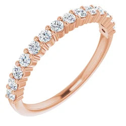 scallop round set diamond anniversary band-The Diamond Setter