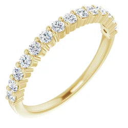scallop round set diamond anniversary band-The Diamond Setter