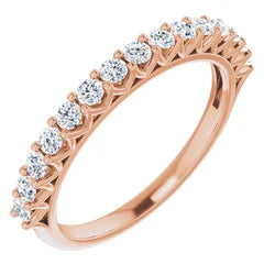 sculptural round set anniversary band-The Diamond Setter