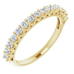 sculptural round set anniversary band-The Diamond Setter