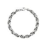 Silver oval interlinked chain-The Diamond Setter