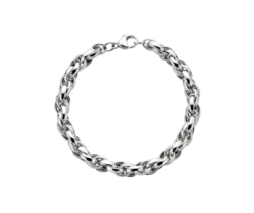 Silver oval interlinked chain-The Diamond Setter