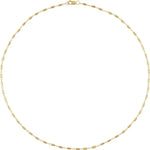 Solid gold 1.7 mm Satellite Bar Cable 18" Chain-The Diamond Setter