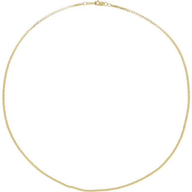 Solid gold Serpentine 16" Chain-The Diamond Setter