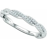Twist detail round diamond anniversary band-The Diamond Setter