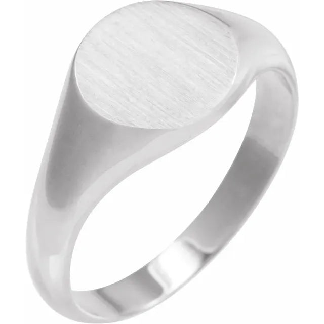 Ladies signet ring with crest engraving-The Diamond Setter