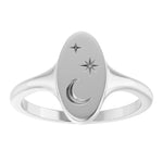 Moon & Star Signet Ring-Ring-The Diamond Setter