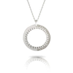 Six Hour Gold Halo Necklace with Pave Diamond Setting-The Diamond Setter
