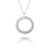 Six Hour Gold Halo Necklace with Pave Diamond Setting-The Diamond Setter