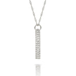 9 carat Solid Gold Textured Bar Necklace-The Diamond Setter