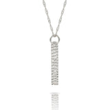 9 carat Solid Gold Textured Bar Necklace-The Diamond Setter