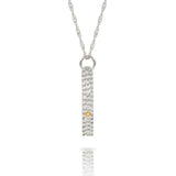 9 carat Solid Gold Textured Bar Necklace-The Diamond Setter