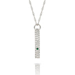 9 carat Solid Gold Textured Bar Necklace-The Diamond Setter