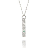 9 carat Solid Gold Textured Bar Necklace-The Diamond Setter