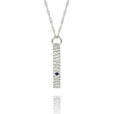 9 carat Solid Gold Textured Bar Necklace-The Diamond Setter