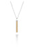 Sleek Silver Necklace with Diamonds or Gemstones in Pave Setting-The Diamond Setter
