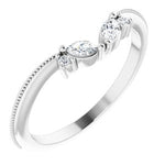Alhena - Art Deco inspired Contoured Band-The Diamond Setter