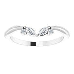 Alhena - Art Deco inspired Contoured Band-The Diamond Setter