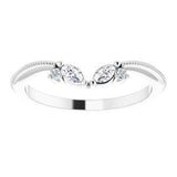 Alhena - Art Deco inspired Contoured Band-The Diamond Setter