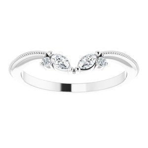 Alhena - Art Deco inspired Contoured Band-The Diamond Setter