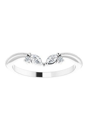 Alhena - Art Deco inspired Contoured Band-The Diamond Setter