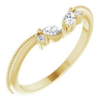 Alhena - Art Deco inspired Contoured Band-The Diamond Setter