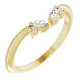 Alhena - Art Deco inspired Contoured Band-The Diamond Setter