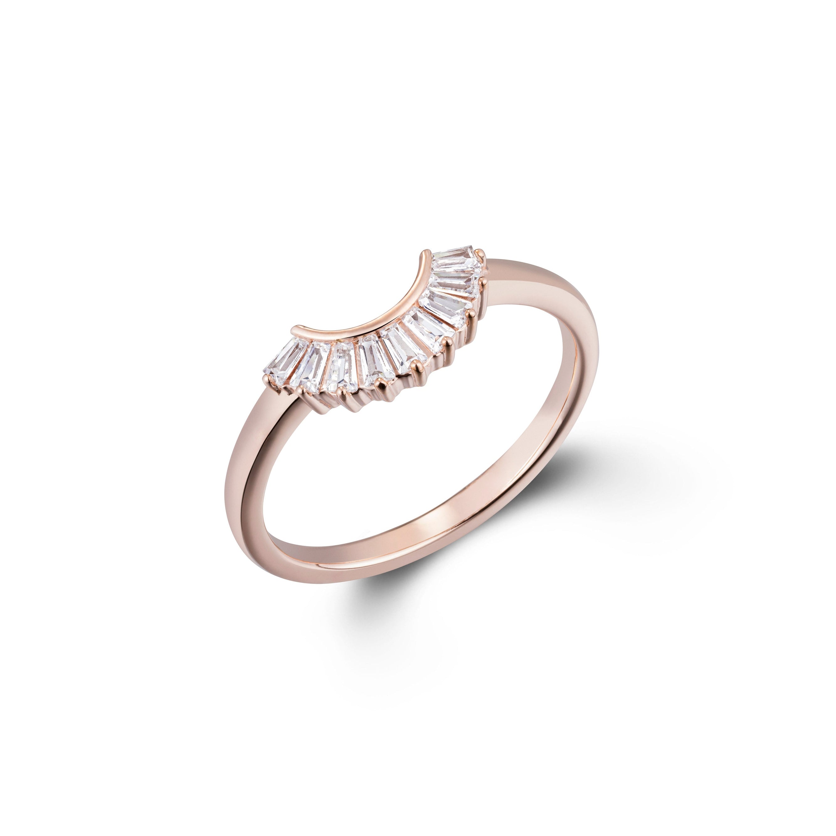 Avior - Tapered Baguette Diamond Contoured Band-The Diamond Setter
