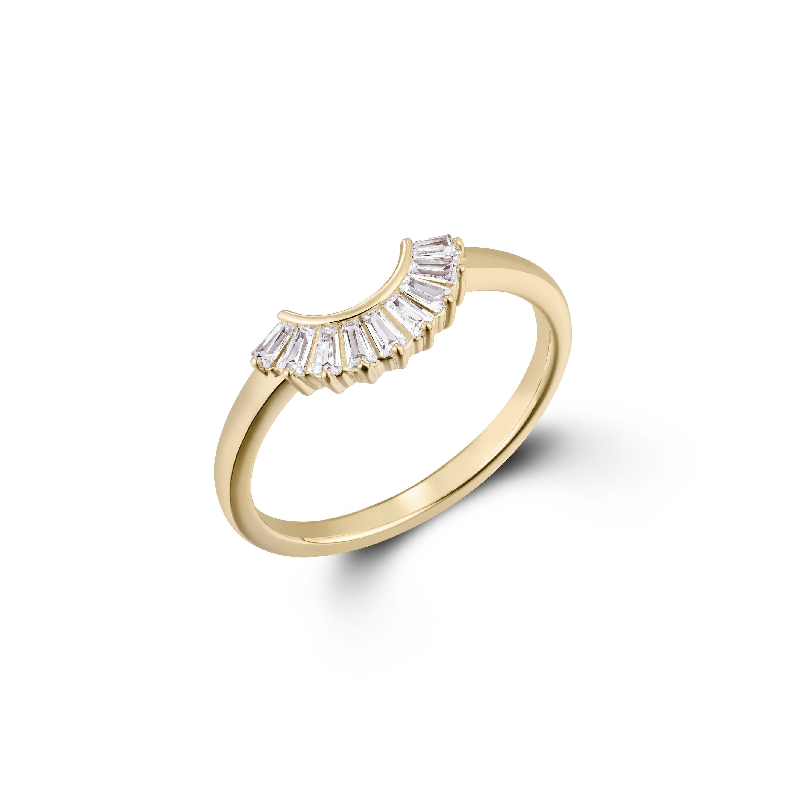Avior - Tapered Baguette Diamond Contoured Band-The Diamond Setter