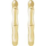 Gold bamboo hoop earrings-The Diamond Setter