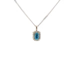 Radiant Blue Diamond Infinity Necklace with .75ct diamonds-The Diamond Setter
