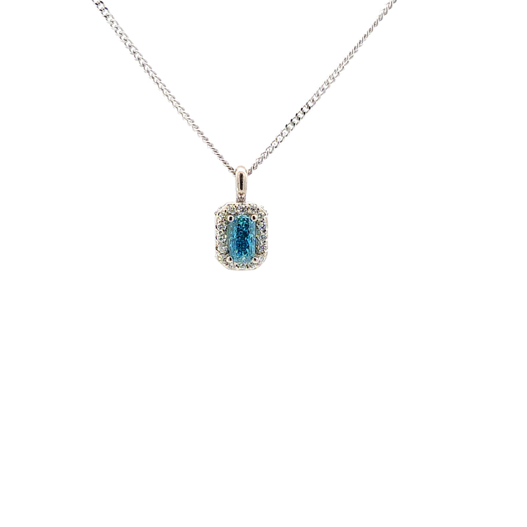 Blue diamond infinity necklace cheap