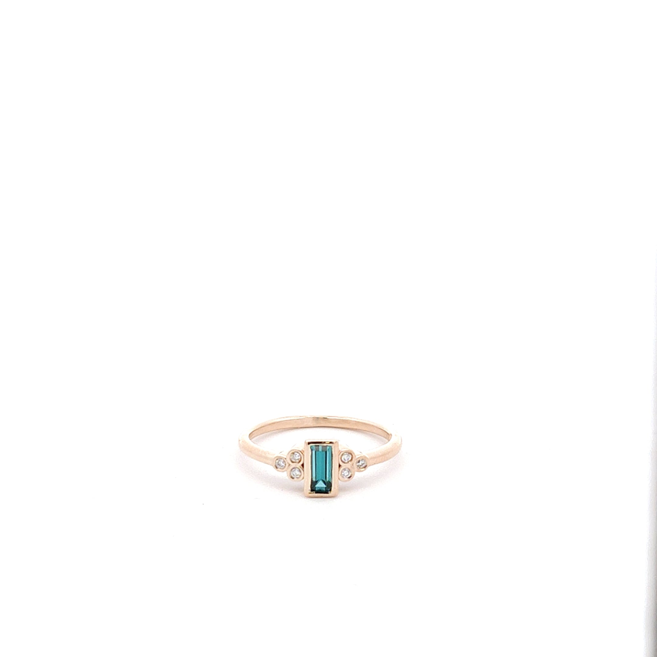 Blue Baguette Spinel with diamonds-The Diamond Setter