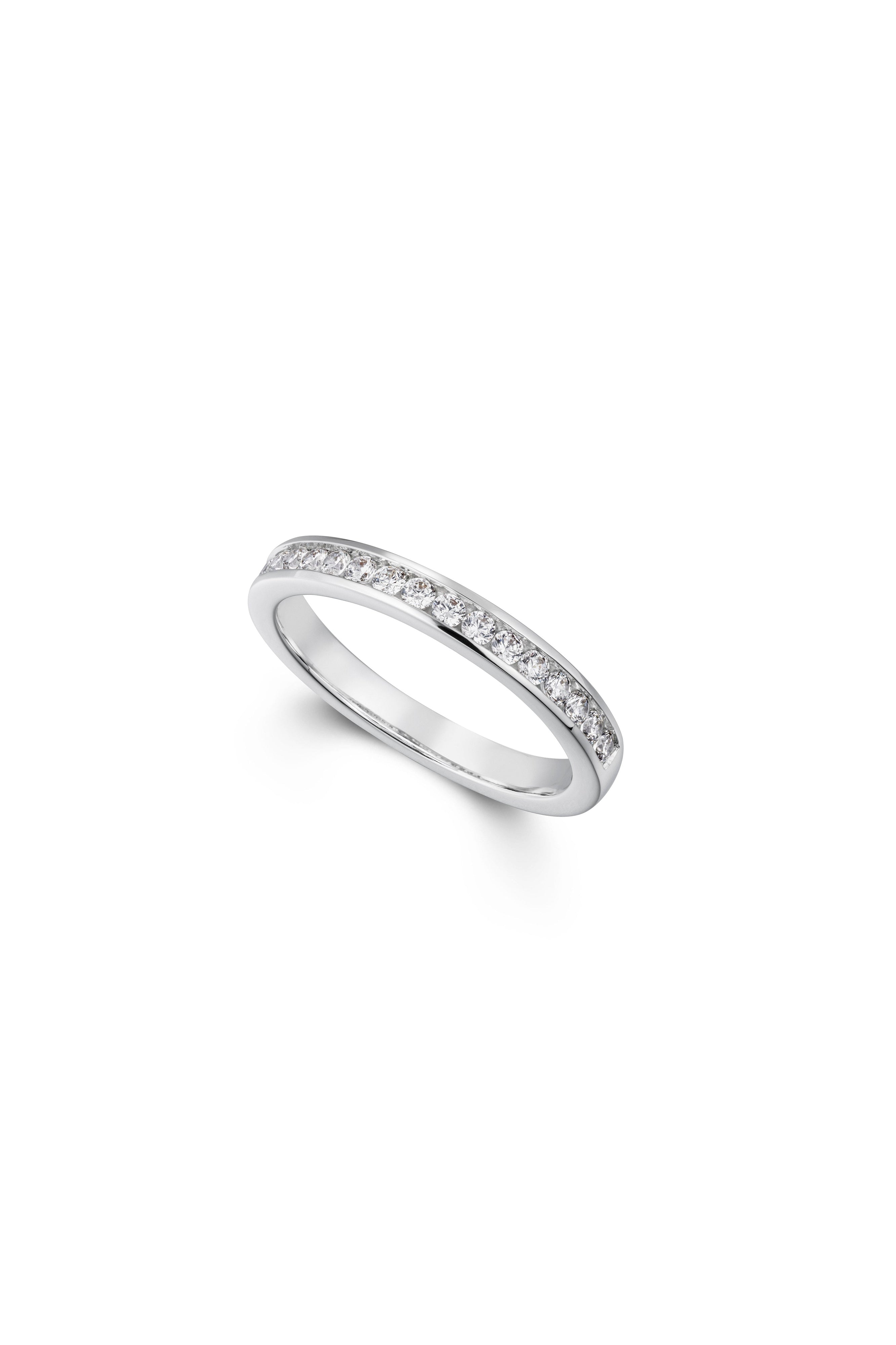 Half Eternity Ring with Channel Set Diamonds-The Diamond Setter