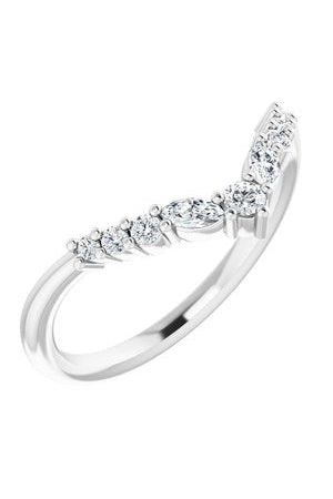 Ankaa - Chevron Diamond Contoured Band-The Diamond Setter