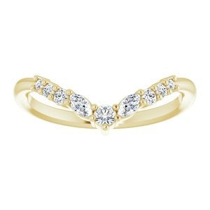 Ankaa - Chevron Diamond Contoured Band-The Diamond Setter