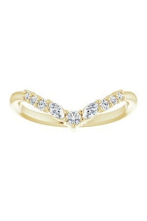 Ankaa - Chevron Diamond Contoured Band-The Diamond Setter