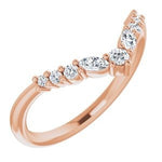 Ankaa - Chevron Diamond Contoured Band-The Diamond Setter