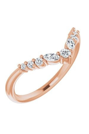 Ankaa - Chevron Diamond Contoured Band-The Diamond Setter