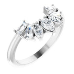 Alterf - Contoured Band with Marquise, Pear and Baguette-The Diamond Setter