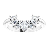 Alterf - Contoured Band with Marquise, Pear and Baguette-The Diamond Setter