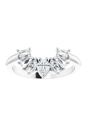 Alterf - Contoured Band with Marquise, Pear and Baguette-The Diamond Setter