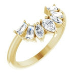 Alterf - Contoured Band with Marquise, Pear and Baguette-The Diamond Setter