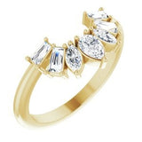 Alterf - Contoured Band with Marquise, Pear and Baguette-The Diamond Setter