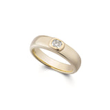 Cushion Diamond in Domed Ring-The Diamond Setter