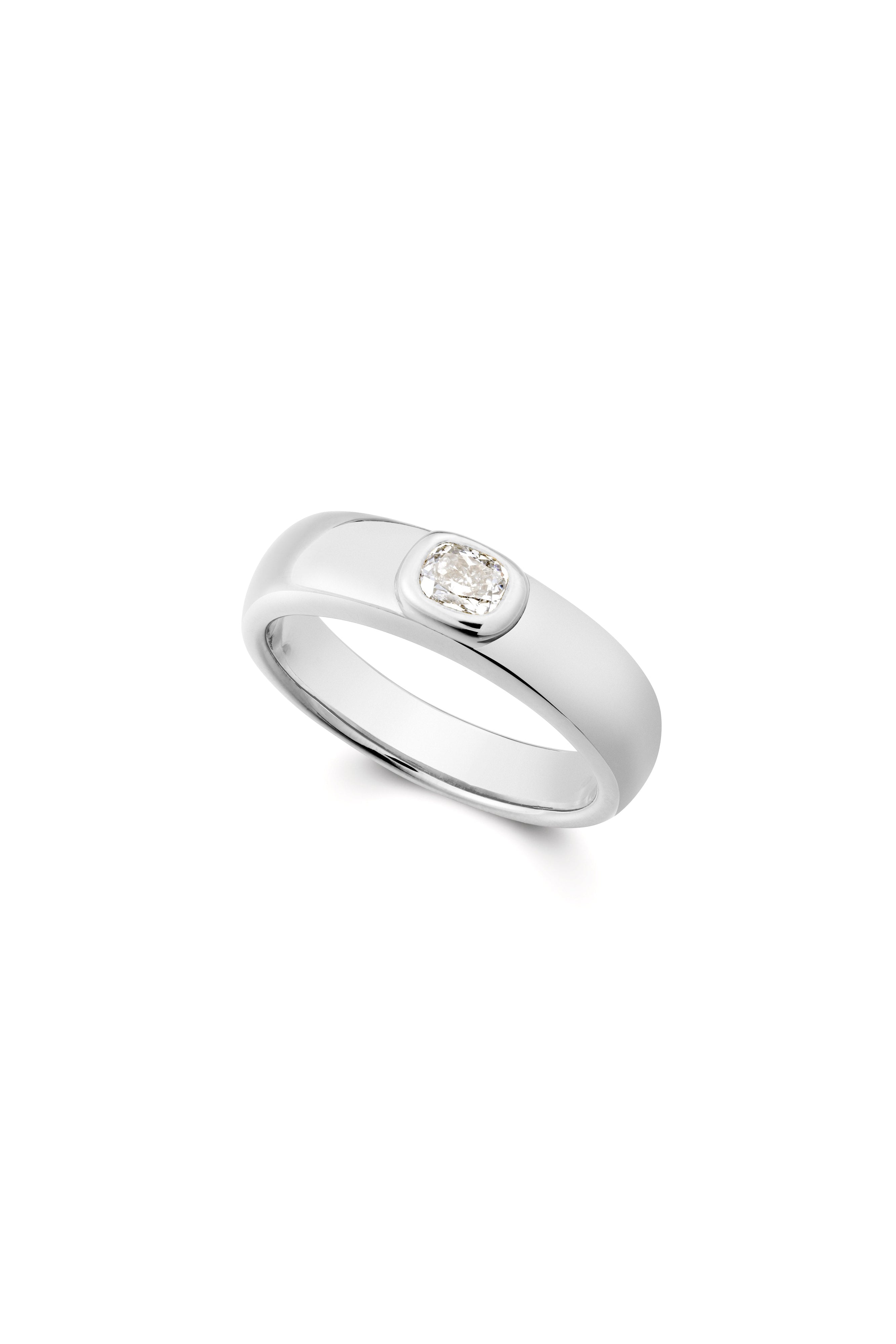 Cushion Diamond in Domed Ring-The Diamond Setter