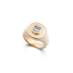 Diamond Set Cushion Signet Ring-The Diamond Setter
